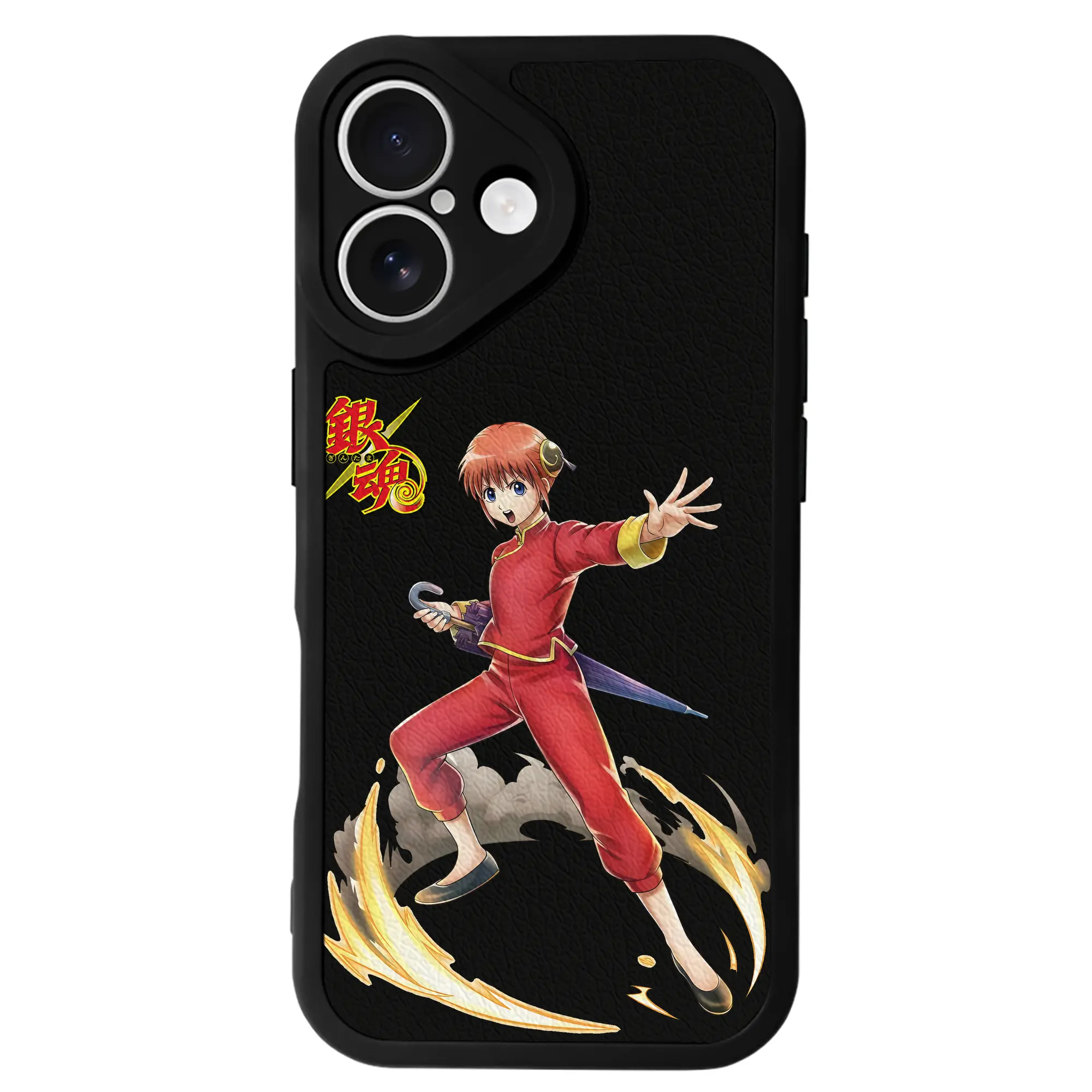 銀魂 グッズ 神楽 - IPhone 16シリーズ対応 ・ シリコンスマホケース ・ レザー調 ・ 高精度フィット ・ 耐衝撃 ・ ワイヤレス充電対応 ・ 精密カット